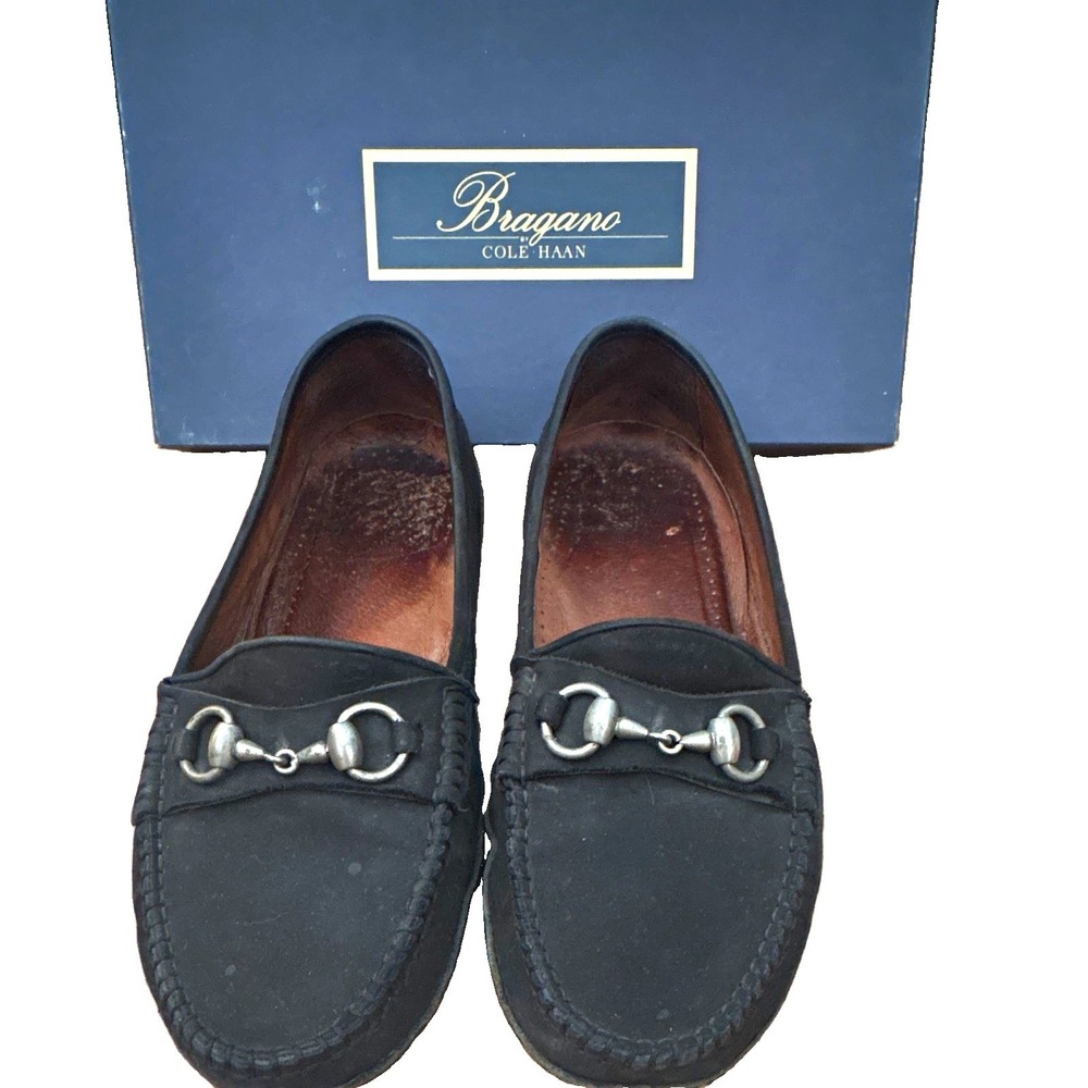 Cole Haan Men's Black Suede Horsebit Slip-On Loafer Flats 9.5M